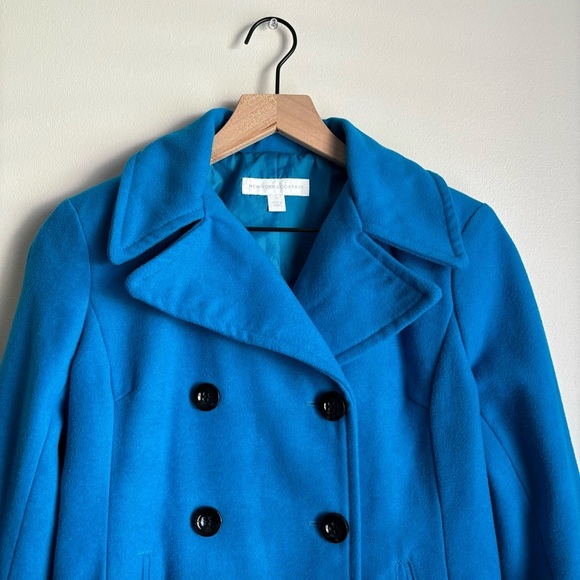 New York & Company Wool Blend Lined Pea Coat Women's Size XS - Picture 2 of 14